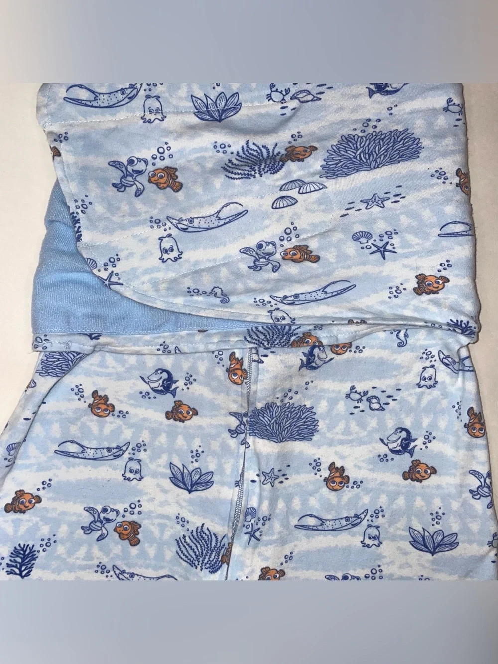 Disney Baby Finding Nemo Halo SleepSack Swaddle Baby Infant 100% Cotton Blanket